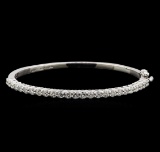 14KT White Gold 3.00 ctw Diamond Bangle Bracelet