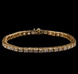 6.05 ctw Diamond Bracelet - 14KT Yellow Gold