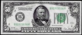 1928A $50 Federal Reserve Note New York