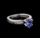 1.11 ctw Sapphire and Diamond Ring - Platinum