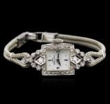 Hamilton 14KT White Gold Diamond Vintage Ladies Watch