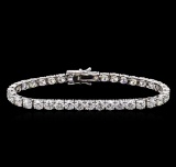 18KT White Gold 14.97 ctw Diamond Tennis Bracelet