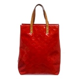 Louis Vuitton Red Vernis Leather Reade MM Bag