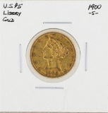 1900-S $5 Liberty Head Half Eagle Gold Coin