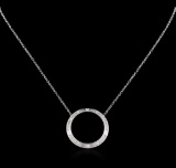0.50 ctw Diamond Necklace - 14KT White Gold