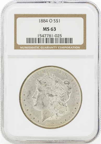 1884-O MS63 NGC Morgan Silver Dollar