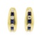 0.30 ctw Sapphire and Diamond Earrings - 18KT Yellow Gold