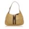Gucci Gold Brown Canvas Leather Jacquard Jackie Bag
