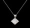 1.28 ctw Diamond Pendant With Chain - 14KT White Gold