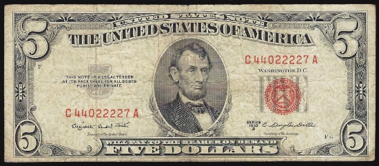 1953B $5 Legal Tender Note Fancy Serial Number