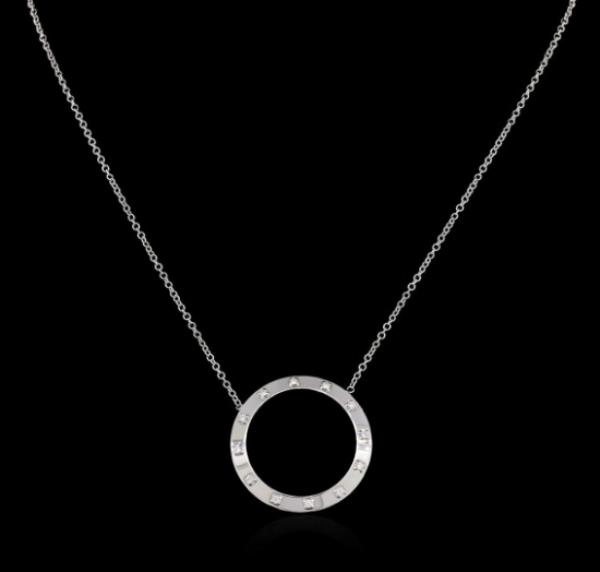 0.50 ctw Diamond Necklace - 14KT White Gold