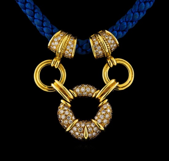 3.12 ctw Diamond Necklace - 18KT Yellow Gold