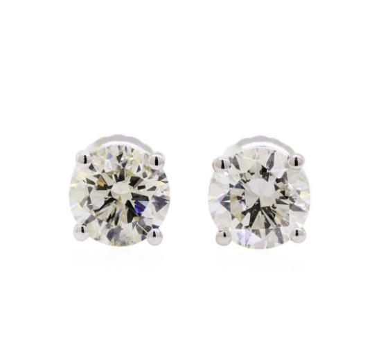 1.45 ctw Diamond Stud Earrings - 14KT White Gold