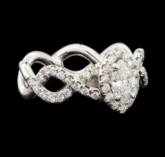 1.14 ctw Diamond Ring - 14KT White Gold