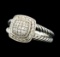 0.29 ctw David Yurman Petite Albion Diamond Ring - Sterling Silver