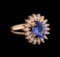 1.93 ctw Tanzanite and Diamond Ring - 14KT Rose Gold