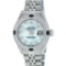 Rolex Stainless Steel Blue MOP Diamond and Sapphire DateJust Ladies Watch