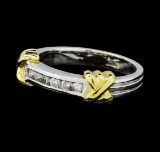 0.20 ctw Diamond Ring - 14KT White  and Yellow Gold