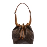 Louis Vuitton Monogram Canvas Leather Noe PM Drawstring Shoulder Bag