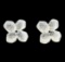 Petal Flower Design Bracelet - Rhodium Plated
