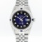 Rolex Stainless Steel Diamond And Sapphire DateJust Men's Watch