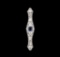 1.58 ctw Sapphire and Diamond Pin - 18KT White Gold