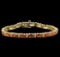 14KT Yellow Gold 10.83 ctw Sapphire and Diamond Bracelet
