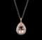 24.32 ctw Morganite and Diamond Pendant With Chain - 14KT Rose Gold