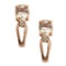 0.66 ctw Morganite and Diamond Earrings - 14KT Rose Gold