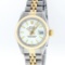 Rolex Two-Tone White Index Fluted Bezel DateJust Ladies Watch