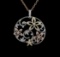 1.44 ctw Diamond Pendant With Chain - 14KT White, Yellow and Rose Gold