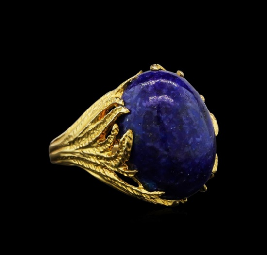 Lapis Ring - 14KT Yellow Gold