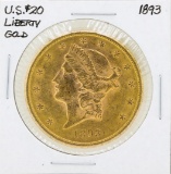 1893 $20 Liberty Double Eagle Gold Coin