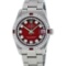 Rolex Stainless Steel VVS Diamond and Ruby DateJust Midsize Watch