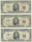 1963 $5 Fine Red Seal Bill Lot of 3
