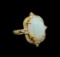 14KT Yellow Gold 3.79 ctw Opal and Diamond Ring
