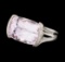 18.22 ctw Kunzite and Diamond Ring - 18KT White Gold