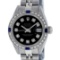 Rolex Ladies Stainless Steel Diamond and Sapphire Datejust Wristwatch