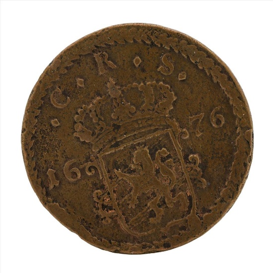 1676 Sweden Large Copper Coin