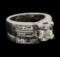 2.42 ctw Diamond Ring & Wedding Band - Platinum