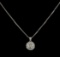 14KT White Gold 0.96 ctw Diamond Pendant With Chain