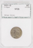 1937-D Nickel VF35 3-Legged Buffalo Coin