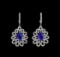 GIA Cert 34.46 ctw Tanzanite and Diamond Suite - 14KT White and Yellow Gold
