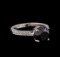3.85 ctw Black Diamond Ring - 14KT White Gold