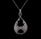 1.21 ctw Diamond Pendant With Chain - 14KT White Gold