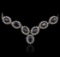 14KT White Gold 30.71 ctw Sapphire and Diamond Necklace