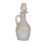Beautiful Frosted Watercolor Pattern Glass Perfume Bottle With Stopper