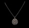 14KT White Gold 0.52 ctw Diamond Pendant With Chain