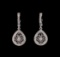 0.74 ctw Diamond Earrings - 14KT White Gold