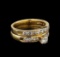 1.11 ctw Diamond Wedding Ring Set - 14KT Yellow Gold